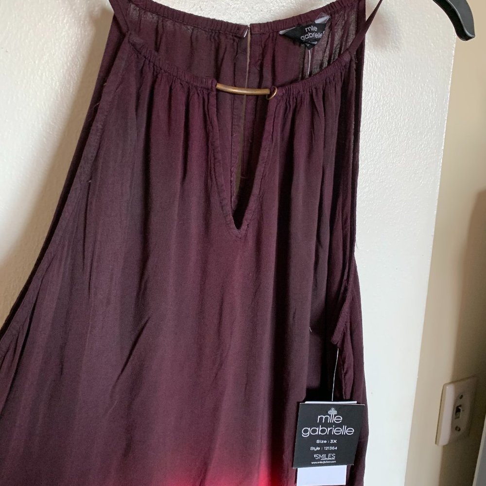 MLLE GABRIELLE Plus BOHO High Neck Jewel Maxi Dress SIZE 3X NWT - Picture 8 of 12